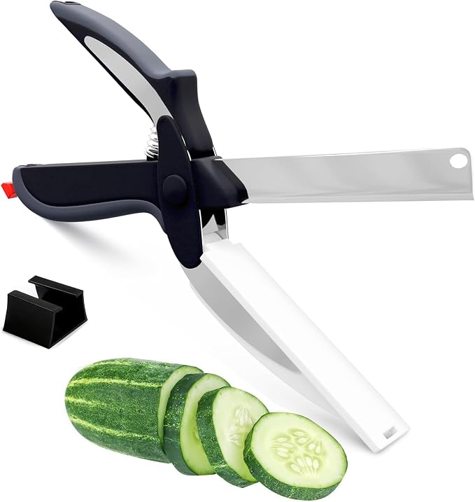 2 in 1 Cutting Board Scissors for Food by V-TOWER