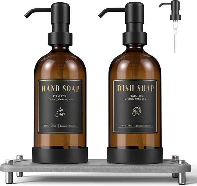 Luxspire Soap Dispenser Set, Hand Soap Dispensers by Luxspire