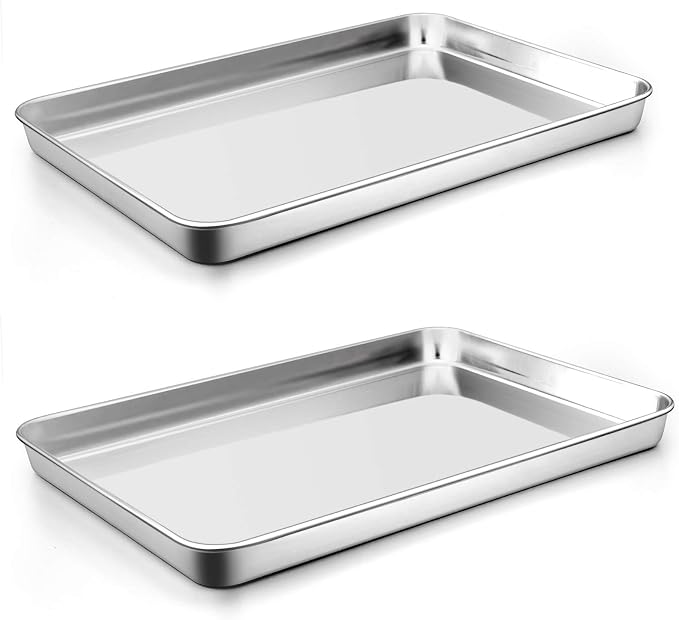 P&P CHEF 16 Inch Baking Cookie Sheet, Oven Pan Tray Stainless Steel Sheet Pan by PPCHEF