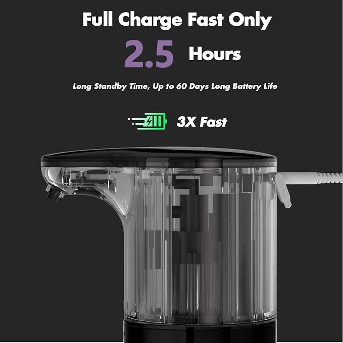 YIKHOM Automatic Liquid Soap Dispenser, Dish Soap Dispenser 8 Volume Control - Image 4