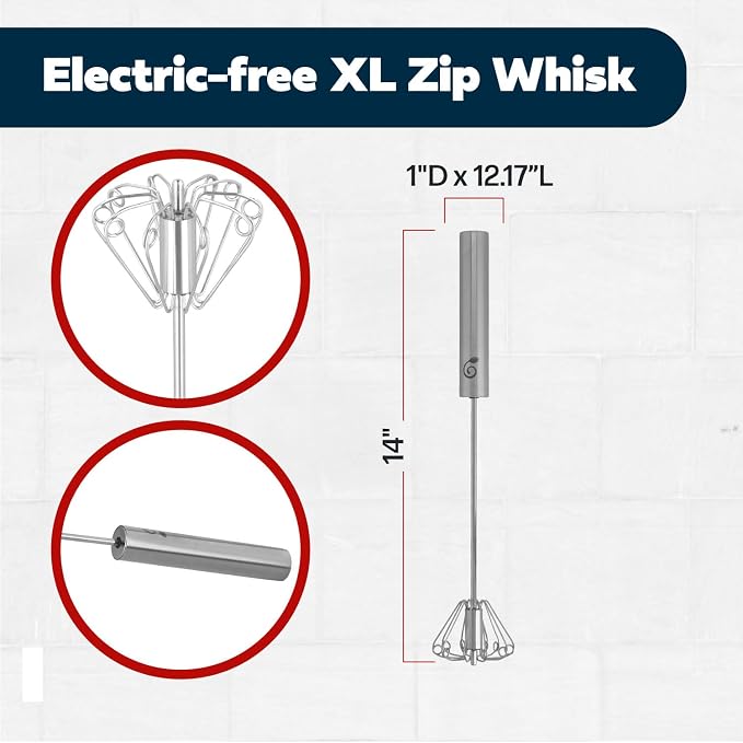 14 Inch Stainless Steel Egg Beater - Image 5