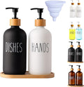LOOCHICA 2 Pack Glass Soap Dispenser Set by Loochica