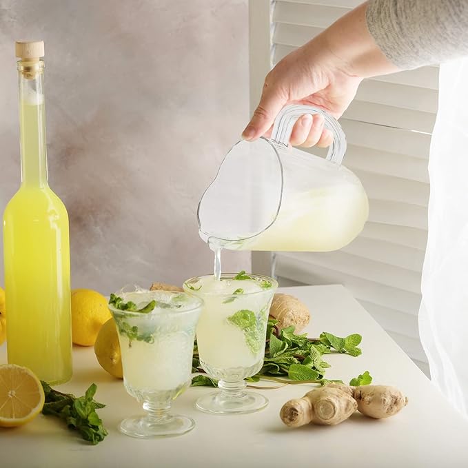 Tessco for you 10 Pcs Plastic Pitchers 60 Ounce Clear Restaurant Jug Large - Image 5