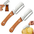 Premium Vegetable Peeler with Wooden Handle and Bottle Opener: 2-in-1 Stainless by Unknown