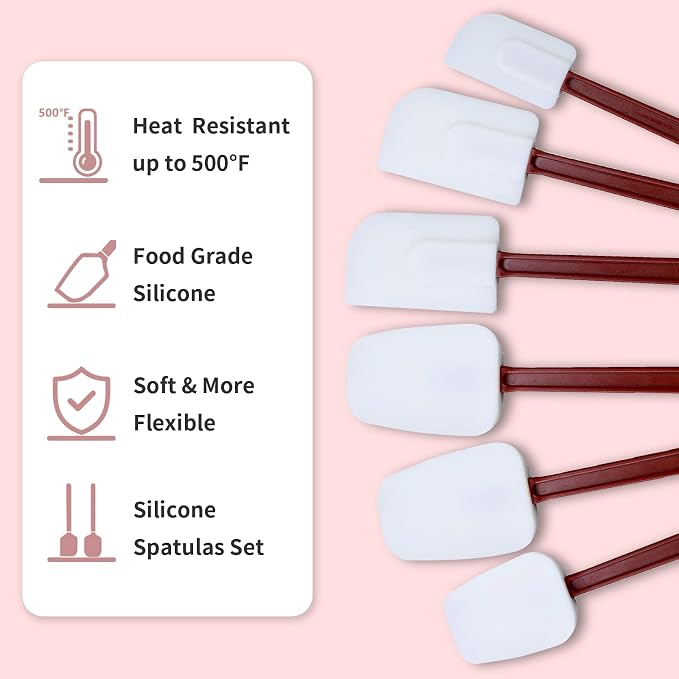 14 INCH Silicone Spatulas Heat Resistant Heavy Duty Rubber Spatulas Commercial - Image 3