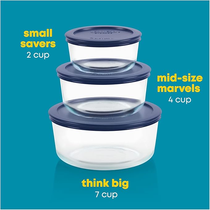 Pyrex Simply Store Glass Food Storage Containers Set, Meal Prep Containers - Image 5