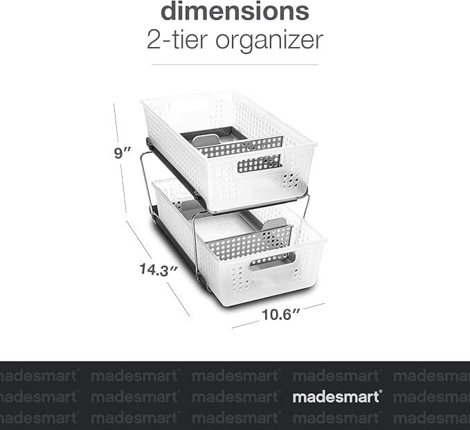 madesmart 2 Tier Bath Organizer, Undersink Storage - Image 6