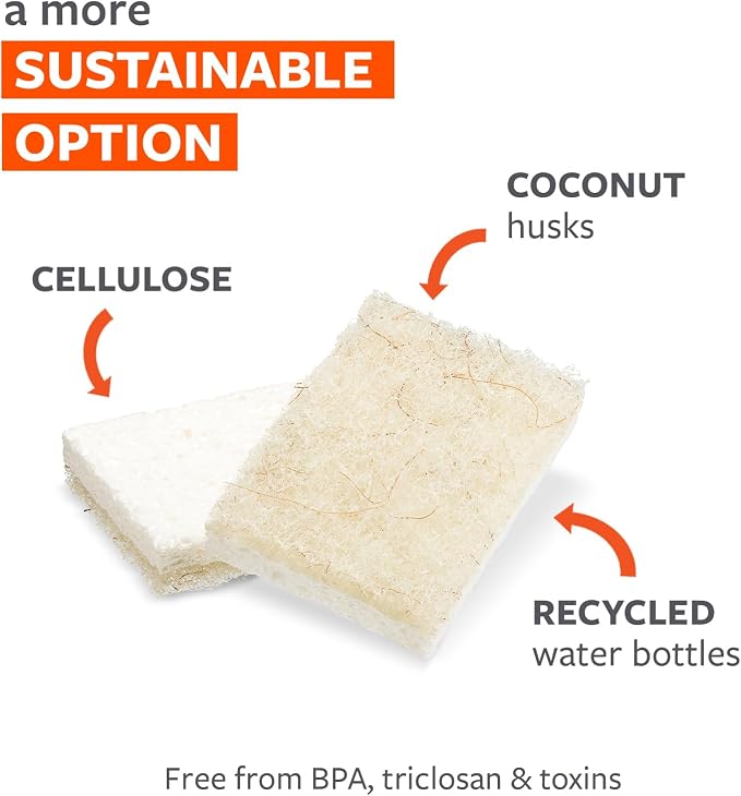 Full Circle Coconut Scrubber Sponges, Plant-Based Sponges Made - Image 5