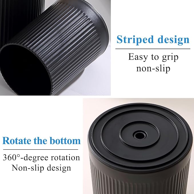 Kyraton Cooking Utensils Holder 2pcs, 360° Rotating Heavy Duty Plastic Kitchen - Image 8