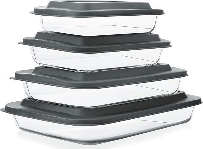 8-Piece Deep Glass Baking Dish Set by MMCIRCO