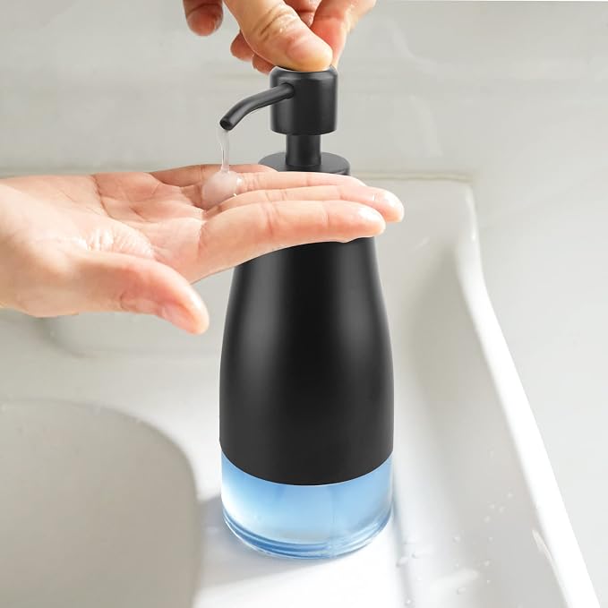 AUMIO Dish Soap Dispenser with Stickers, 2 Pack Kitchen Dish Refillable Liquid - Image 2