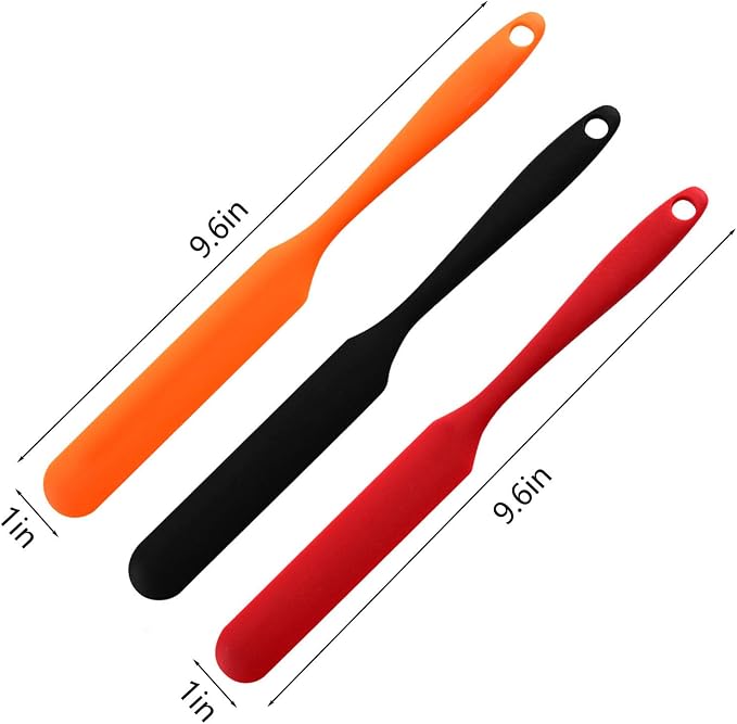 【3 Pack】Silicone Jar Spatula, Long Handle Jar Scraper Spurtle, Sourdough Spatula - Image 6