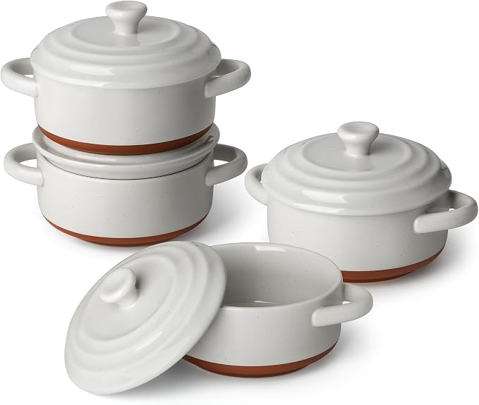 MALACASA Mini Cocotte Set - 12 OZ Ramekins by MALACASA