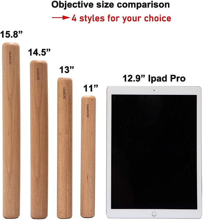 GOBAM Wood Rolling Pin, Large - Image 3