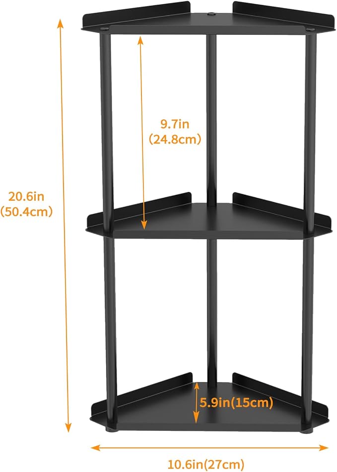 Jesginboo 3 Tier Bathroom Counter Organizer, Vanity Organizer Corner Shelf - Image 3