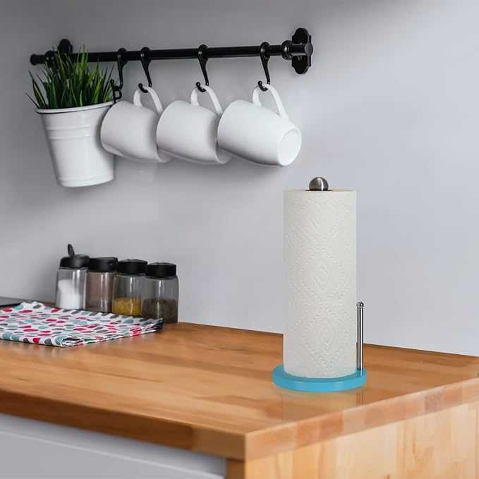 Blue Donuts Paper Towel Holder Countertop - Image 5