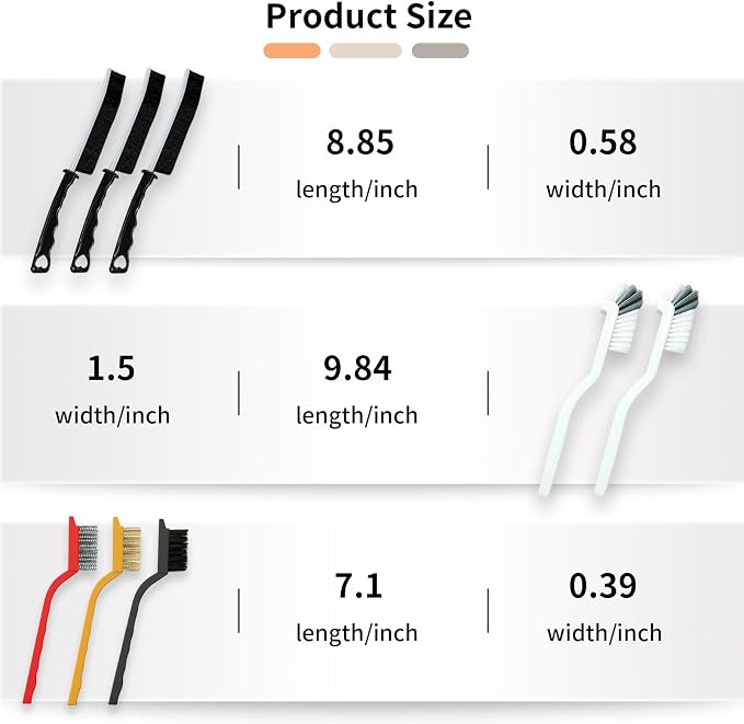 Betanull Crevice Cleaning Brush Set, Tight Spaces & More - Image 7