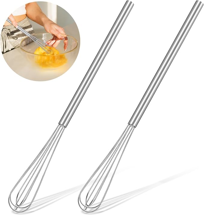 Hecila Mini Whisk Stainless Steel Mixer Compact Small Whisks - Image 7