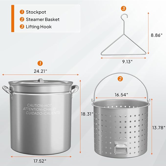 Bonnlo 82QT Stainless Steel Stock Pot - Image 6