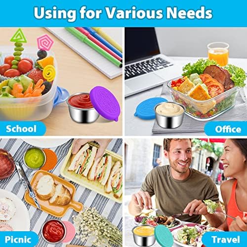 Hydream 8Pack Salad Dressing Containers To Go,2.4oz Small Condiment
