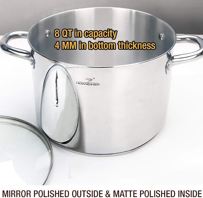 HOMICHEF Stock Pot 8 Quart - Image 2