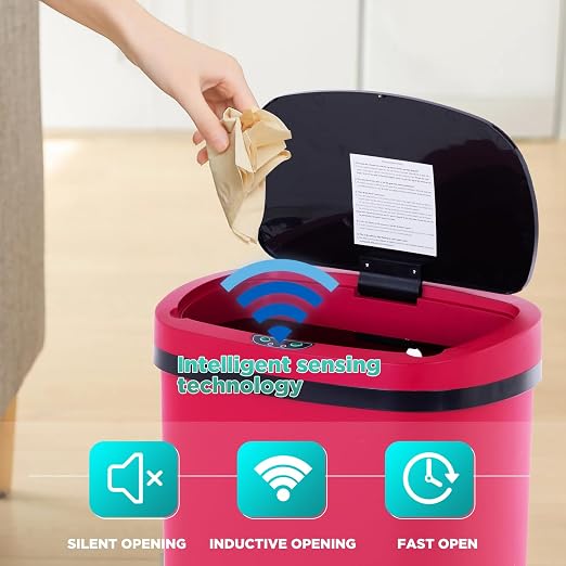 BestOffice | 13 Gallon Plastic Trash Can - Image 2