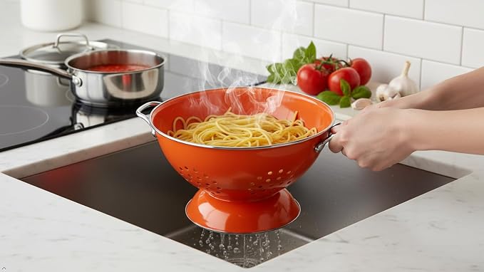 Calypso Basics by Reston Lloyd Powder Coated Enameled Colander, 5 Quart - Image 8