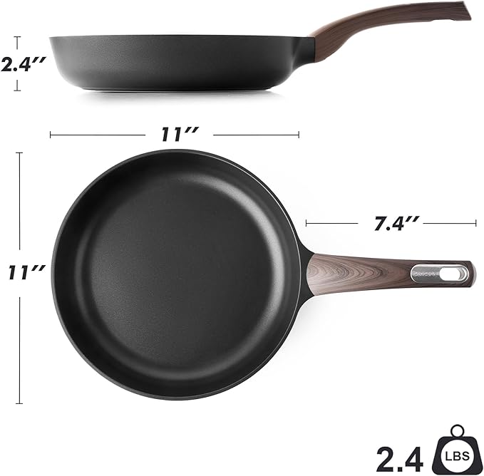 SENSARTE Nonstick Frying Pan Skillet 11Inch Non Stick Egg Pan Omelette Pans - Image 7
