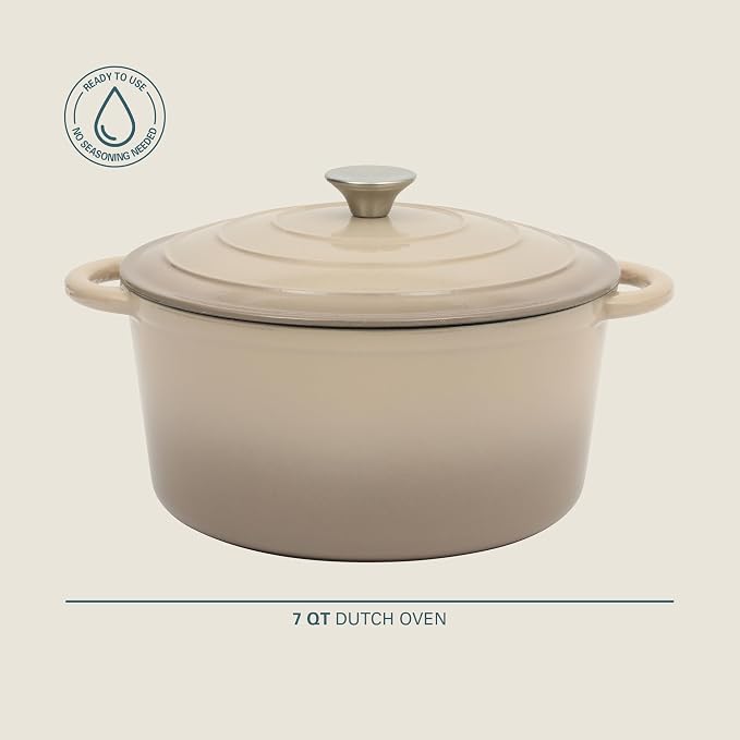 Gibson Home Addlestone 7 Qt Enameled Cast Iron Dutch Oven Pot - Image 2
