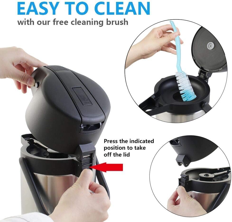 TOMAKEIT Airpot Coffee Dispenser Thermal with Pump,3L/102 Oz Insulated