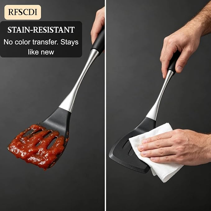 Premium Black Silicone Cooking Utensils Set - Image 3