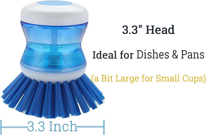 Dish Brush with Soap Dispenser for Dishes Pot Pan Kitchen Sink Scrubbing - Image 8