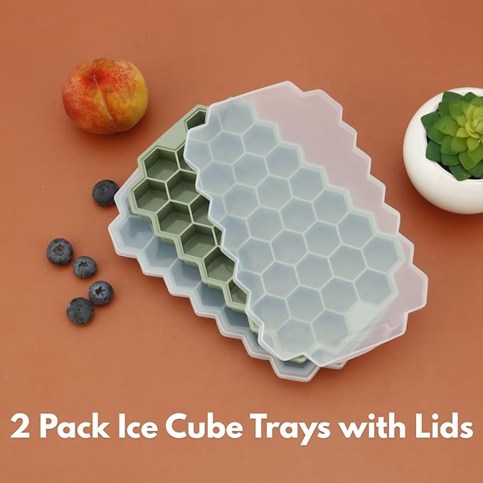 2 Pack Small Silicone Ice Cube Trays - Image 2