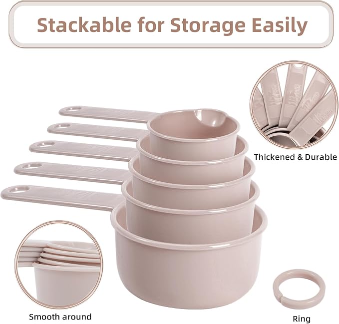 11PCS Measuring Spoons and Measuring Cups Set, Stackable Cups and Spoons - Image 4