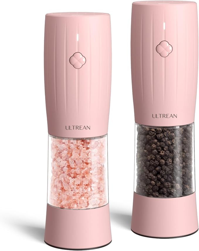 Ultrean Electric Salt and Pepper Grinder Set, USB-C Rechargeable, Salt and by Ultrean