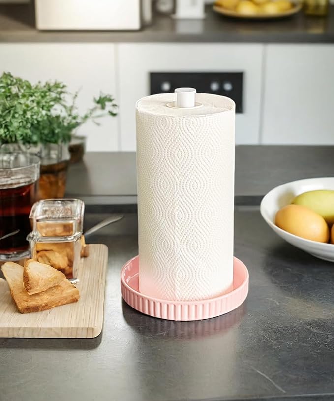 VROOMIUM Paper Towel Holder Countertop, Ceramic Base Easy-to-Clean, 1.5 lbs - Image 6