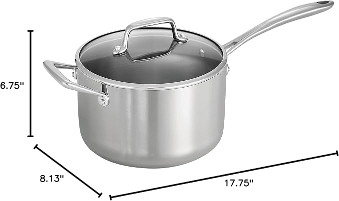 Tramontina Tri-Ply Clad Stainless Steel 4-Quart Sauce Pan - Image 10