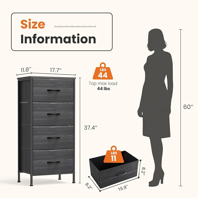 Sweetcrispy Nightstand Small Bedroom Dresser - Image 3