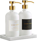 Glass Soap Dispenser Set of 2 by Unknown