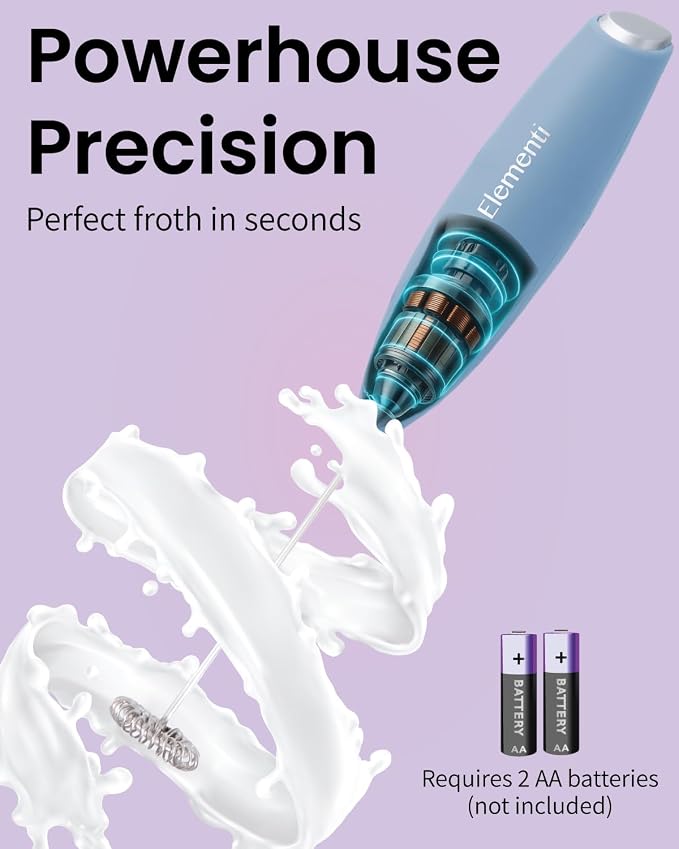Elementi Electric Milk Frother Handheld - Image 3