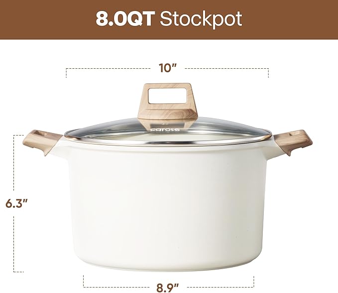 CAROTE 8 Qt Nonstick Stock Pot - Image 2