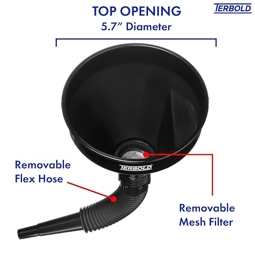 Automotive Flex Funnel with Hose | Wide Mouth Flexible Oil Funnel - Image 4