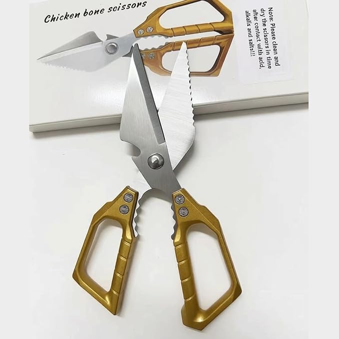 Meat Scissors Heavy Duty Sharp Shears Kitchen Scissors all Purpose, Stainless - Image 7