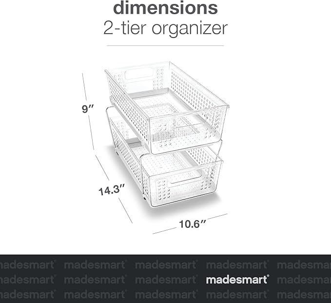madesmart 2 Tier Organizer, Under Cabinet Storage - Image 3