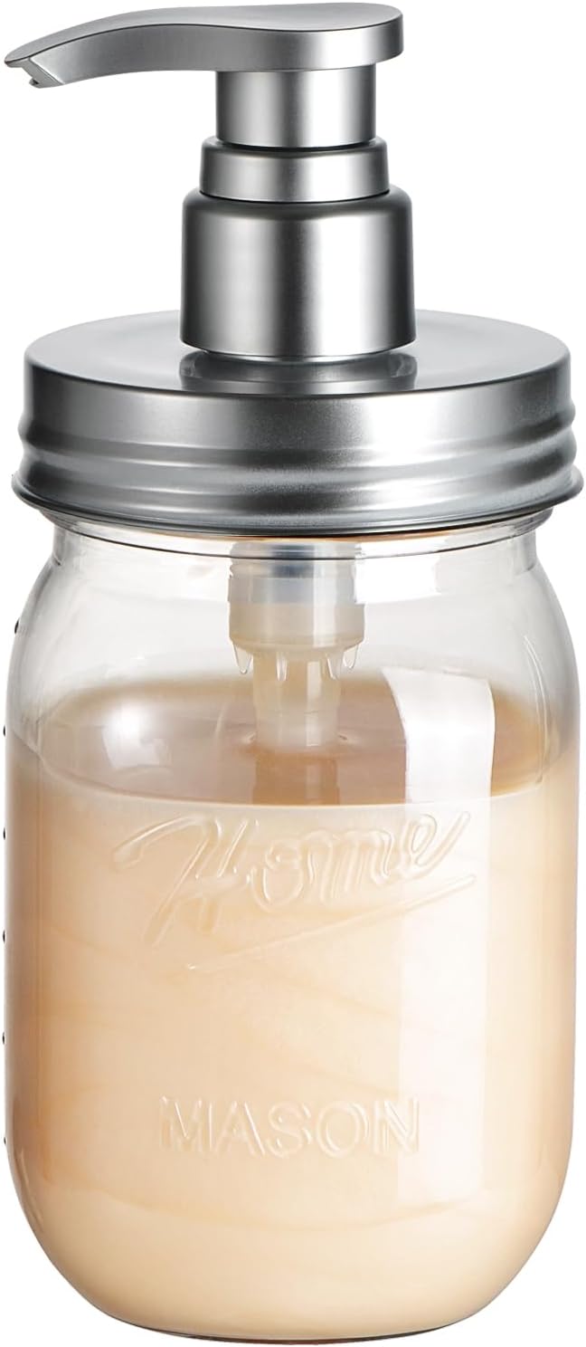 Amolliar Plastic Mason Jar Soap Dispenser by Amolliar