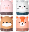 Queekay 4 Pcs Kitchen Cooking Timer Animal Mechanical Timer 60 Minute Wind up by Queekay