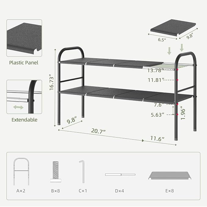 NETEL Under Sink Organizers and Storage, 2 Tier Expandable Under Cabinet - Image 3