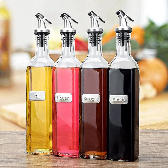 5 Pack Oil Spouts, Olive Oil Vinegar Bottle Stopper Dispenser - Image 6