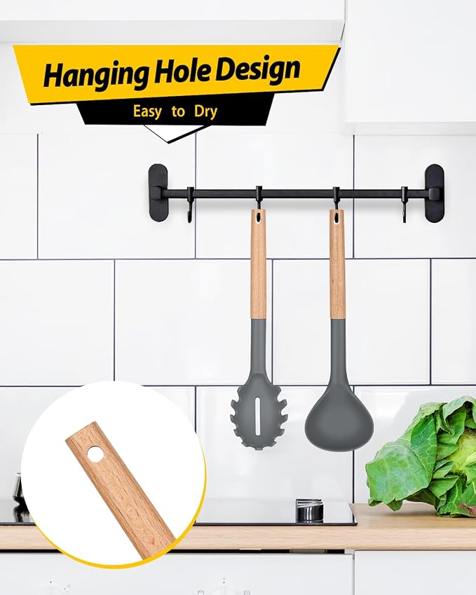 Silicone Pasta Fork and Ladle Spoon Set - Image 6