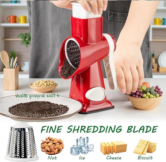 Cheese Grater with Handle, Vegetables and Fruits and Easy to Clean - Image 3